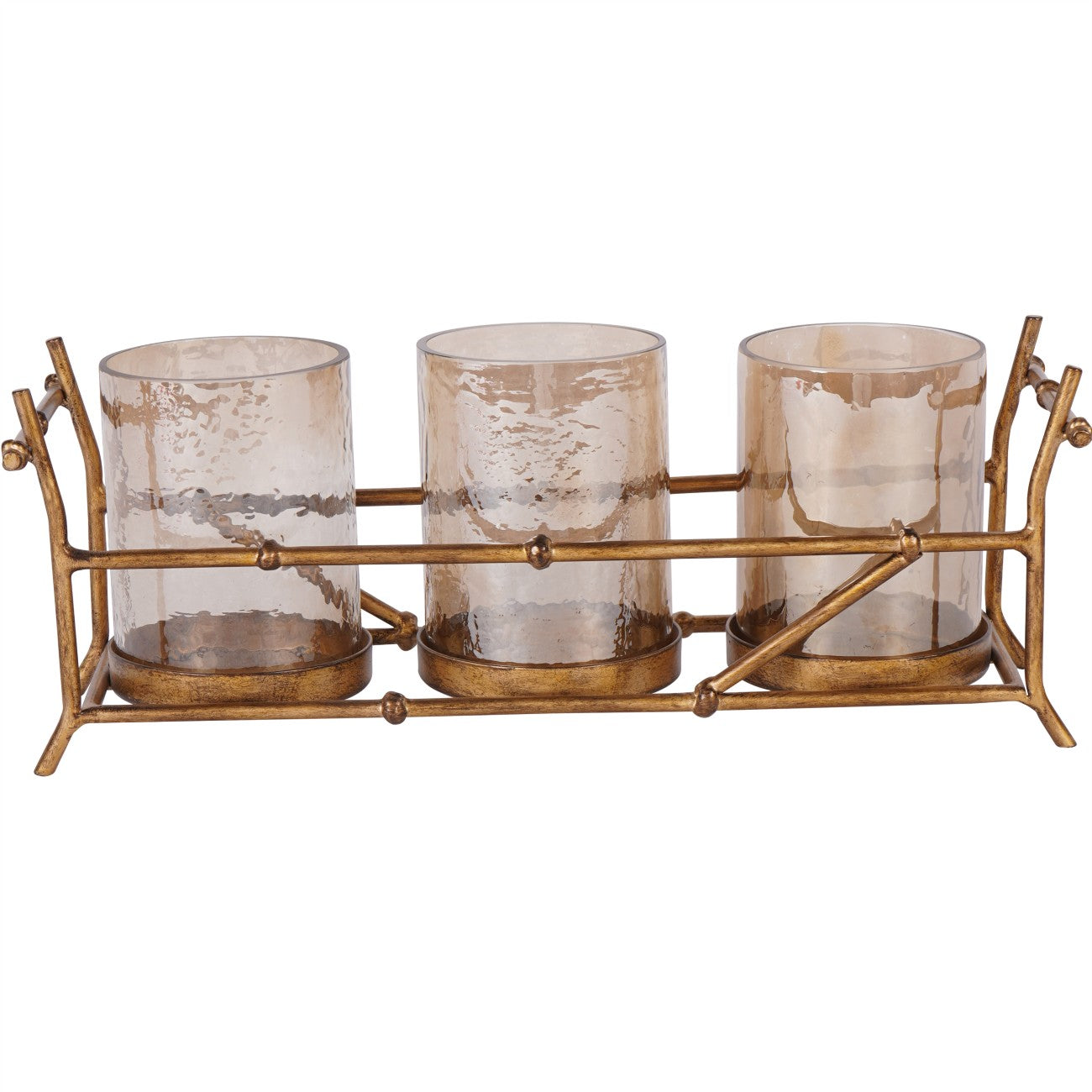 Laura Ashley Astaire Bamboo 3 Hurricane Candle Holder