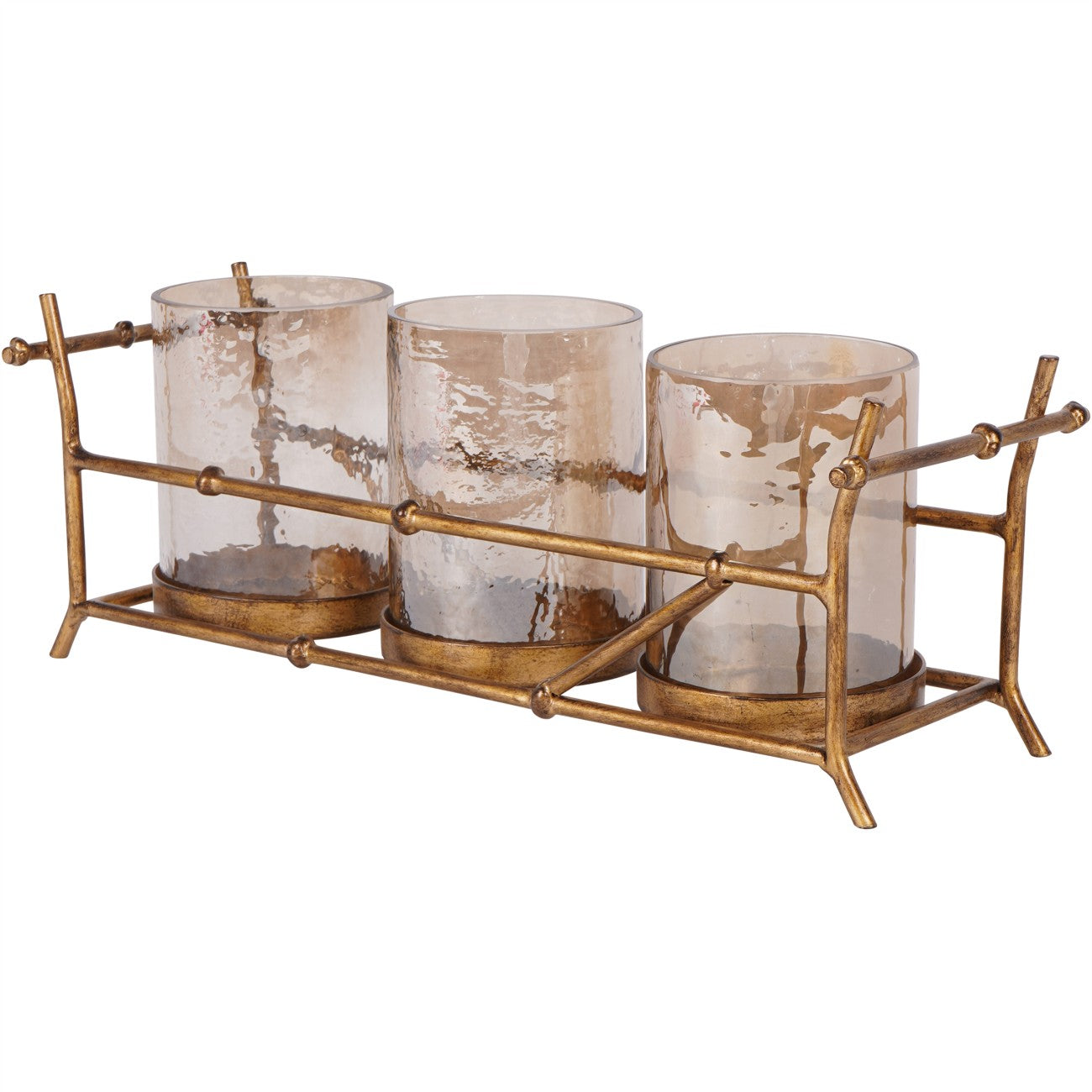 Laura Ashley Astaire Bamboo 3 Hurricane Candle Holder