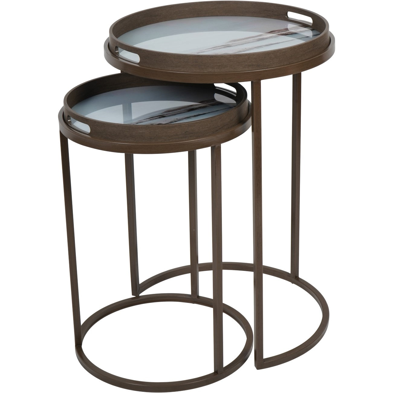 Blurred Seascape Set of 2 Side Tray Tables