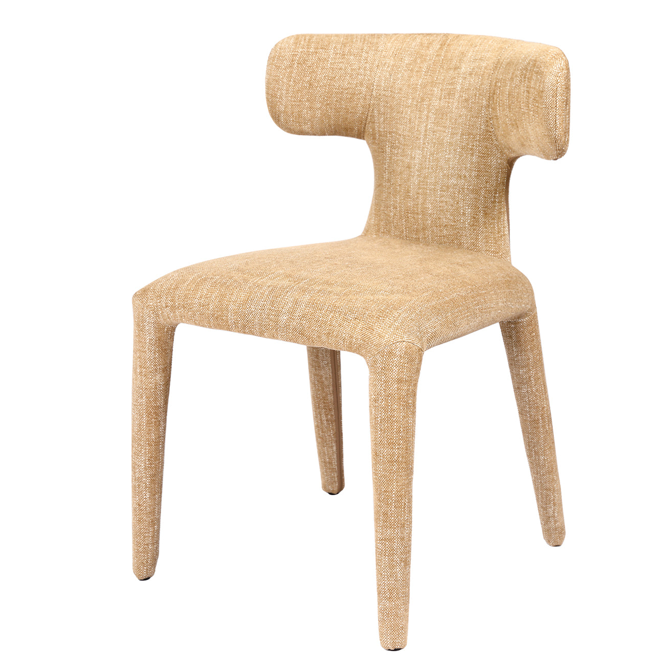 Milo Pair of Upholstered Dining Chairs in Wheat