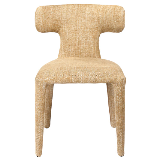 Milo Pair of Upholstered Dining Chairs in Wheat
