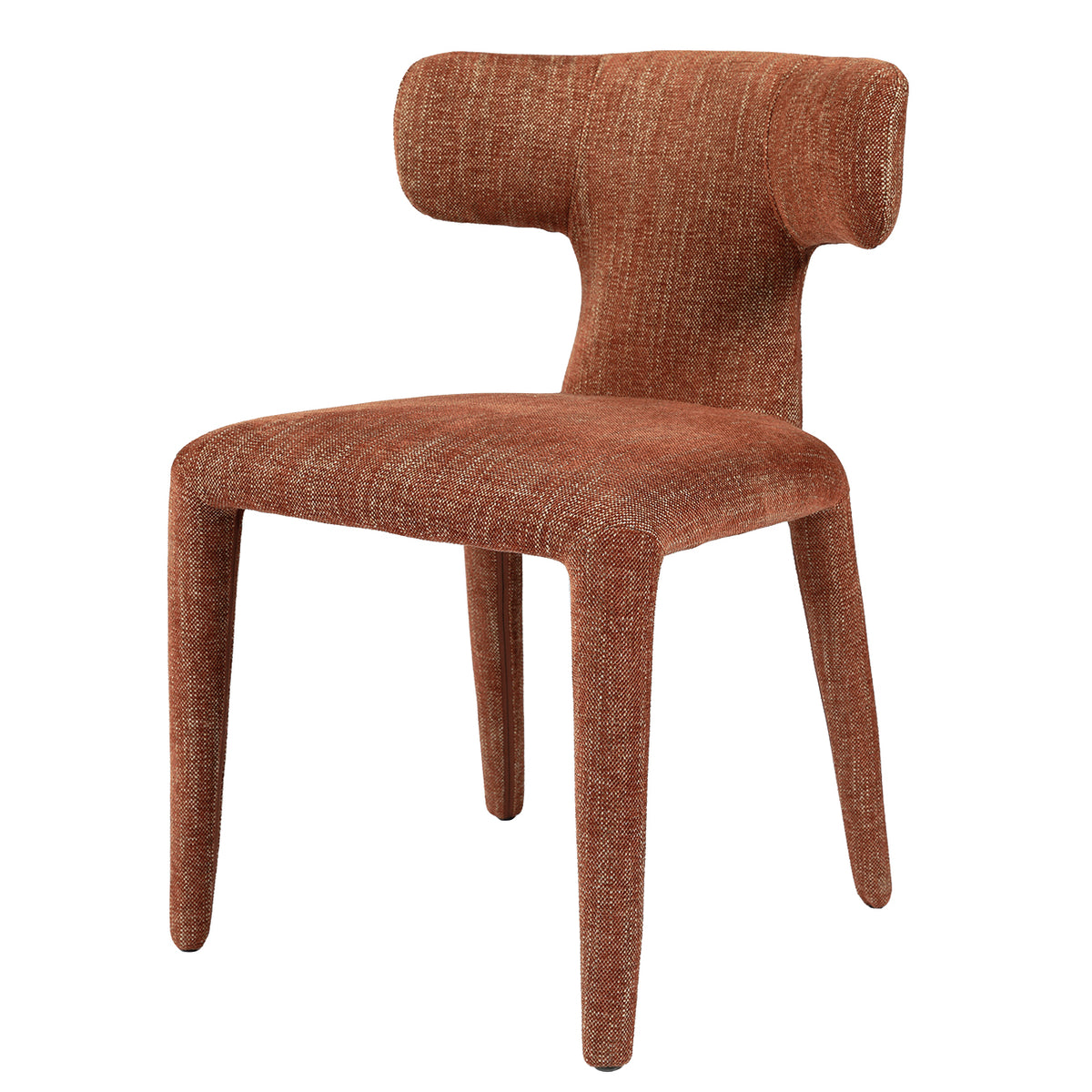Milo Pair of Upholstered Dining Chairs in Brown