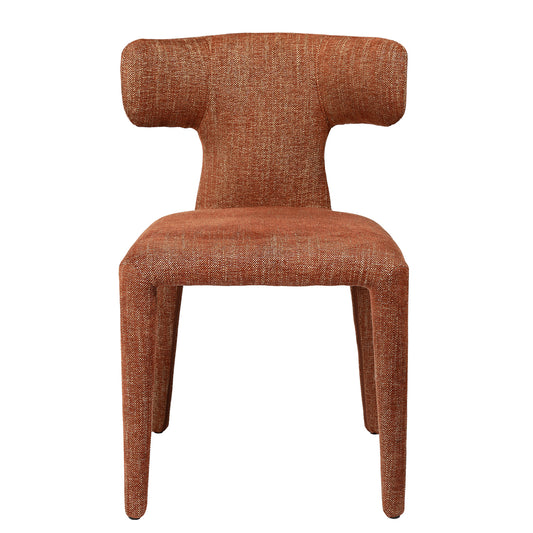 Milo Pair of Upholstered Dining Chairs in Brown