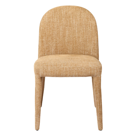 Eska Pair of Upholstered Dining Chairs in Wheat