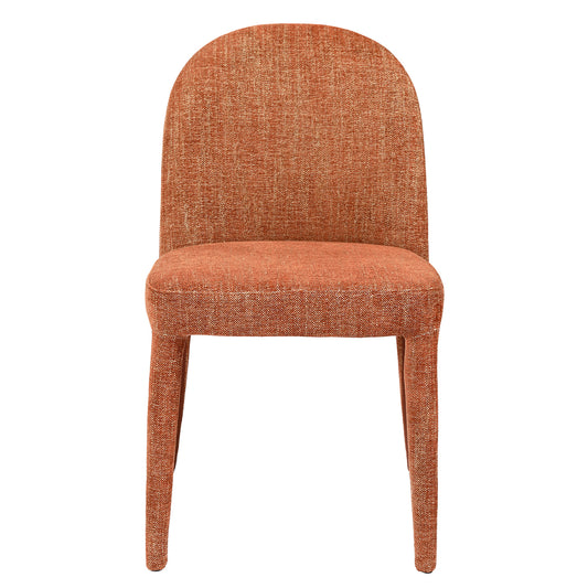 Eska Pair of Upholstered Dining Chairs in Brown