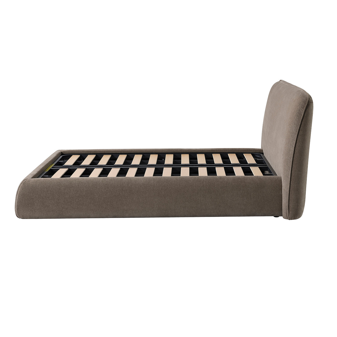Darley Upholstered 5' King Sized bed frame in Soft Brown