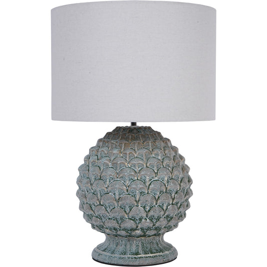 Verona Glazed Ceramic Table Lamp with Shade E27 60W