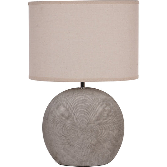 Lunara Textured Ceramic Table Lamp with Shade E27 60W