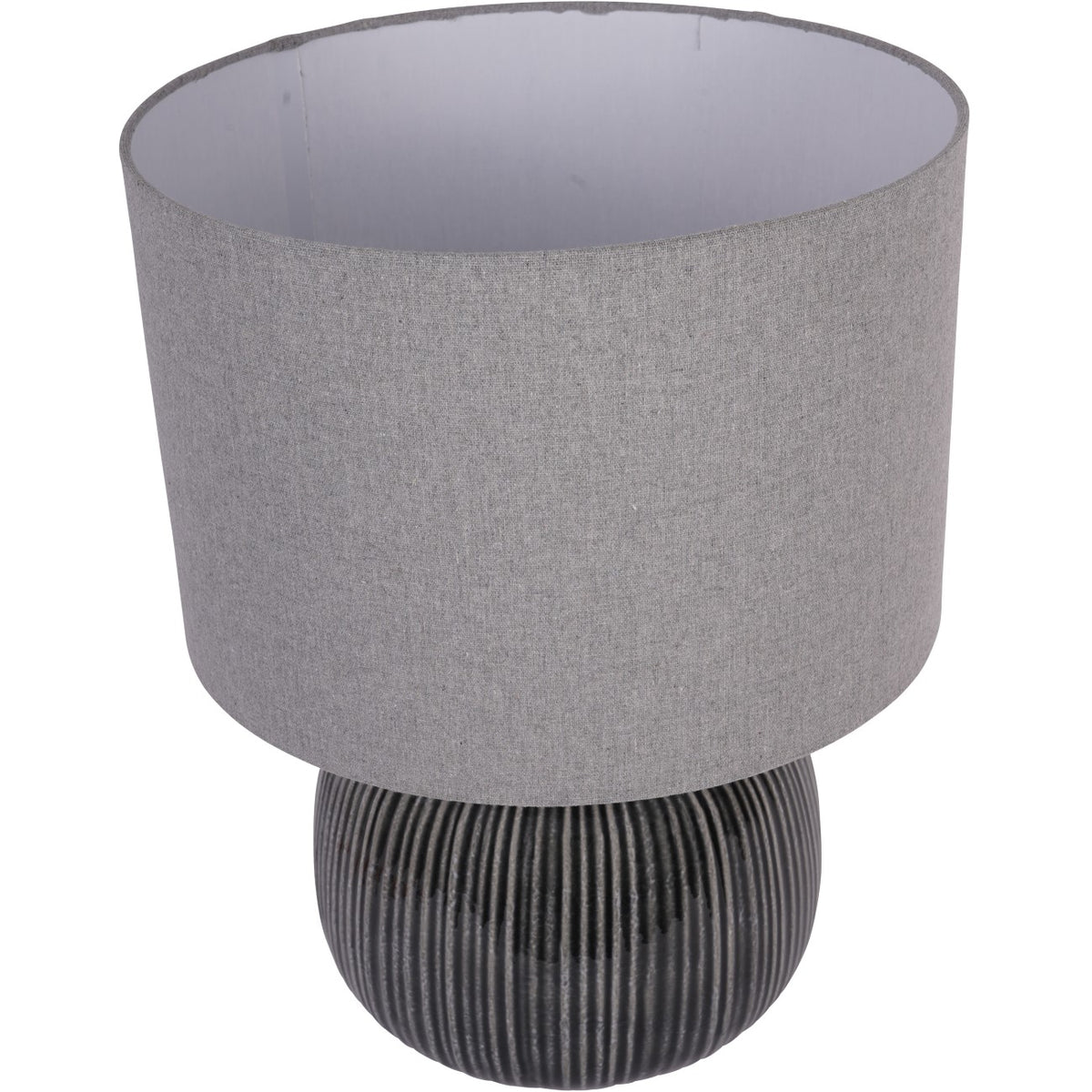 Bruno Ceramic Table Lamp Charcoal with Shade E27 60W