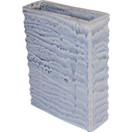 Sereno Rectangle Vase in Blue Reactive Glaze