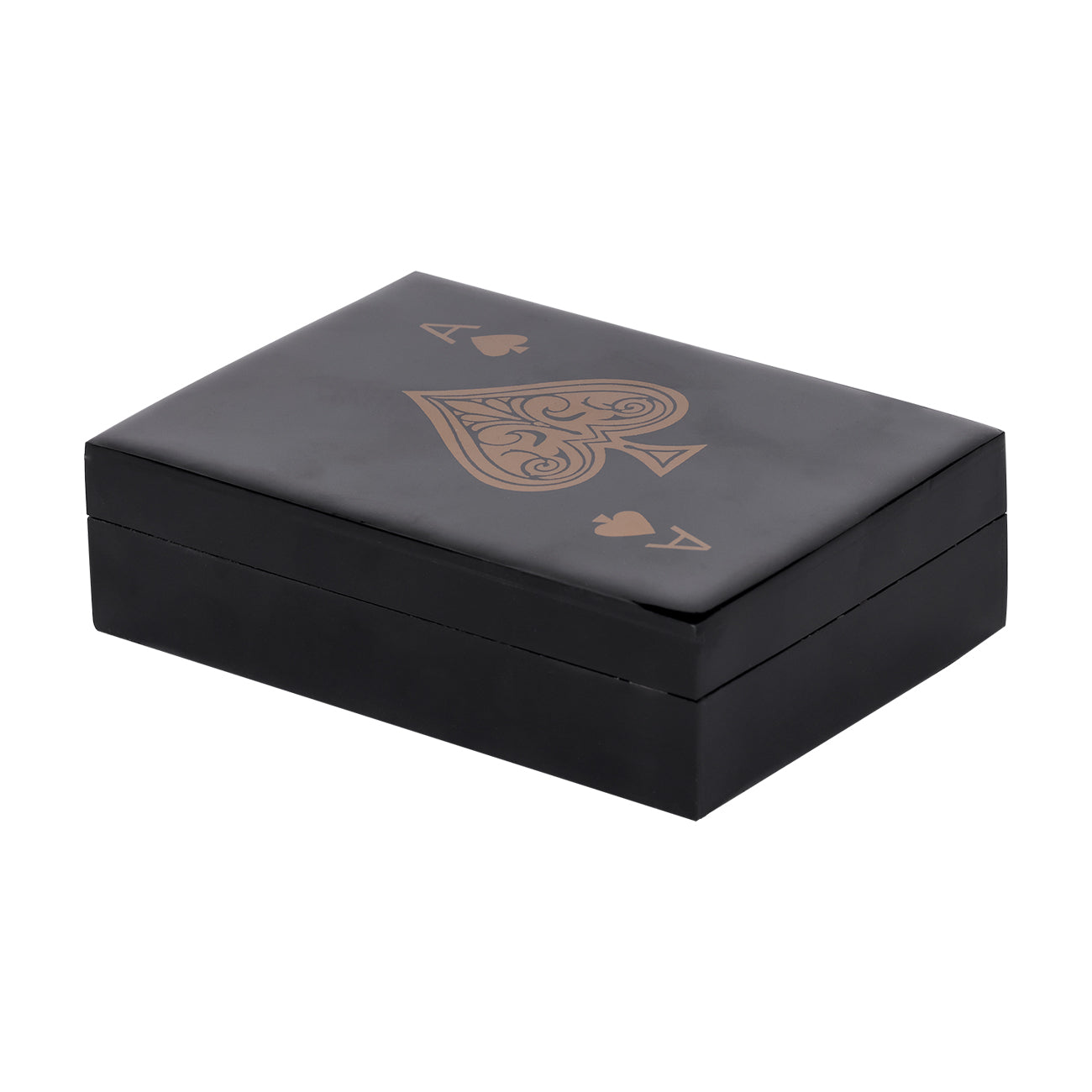 Chollerford Black and Gold Inlay Card Box