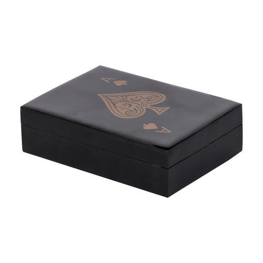 Chollerford Black and Gold Inlay Card Box