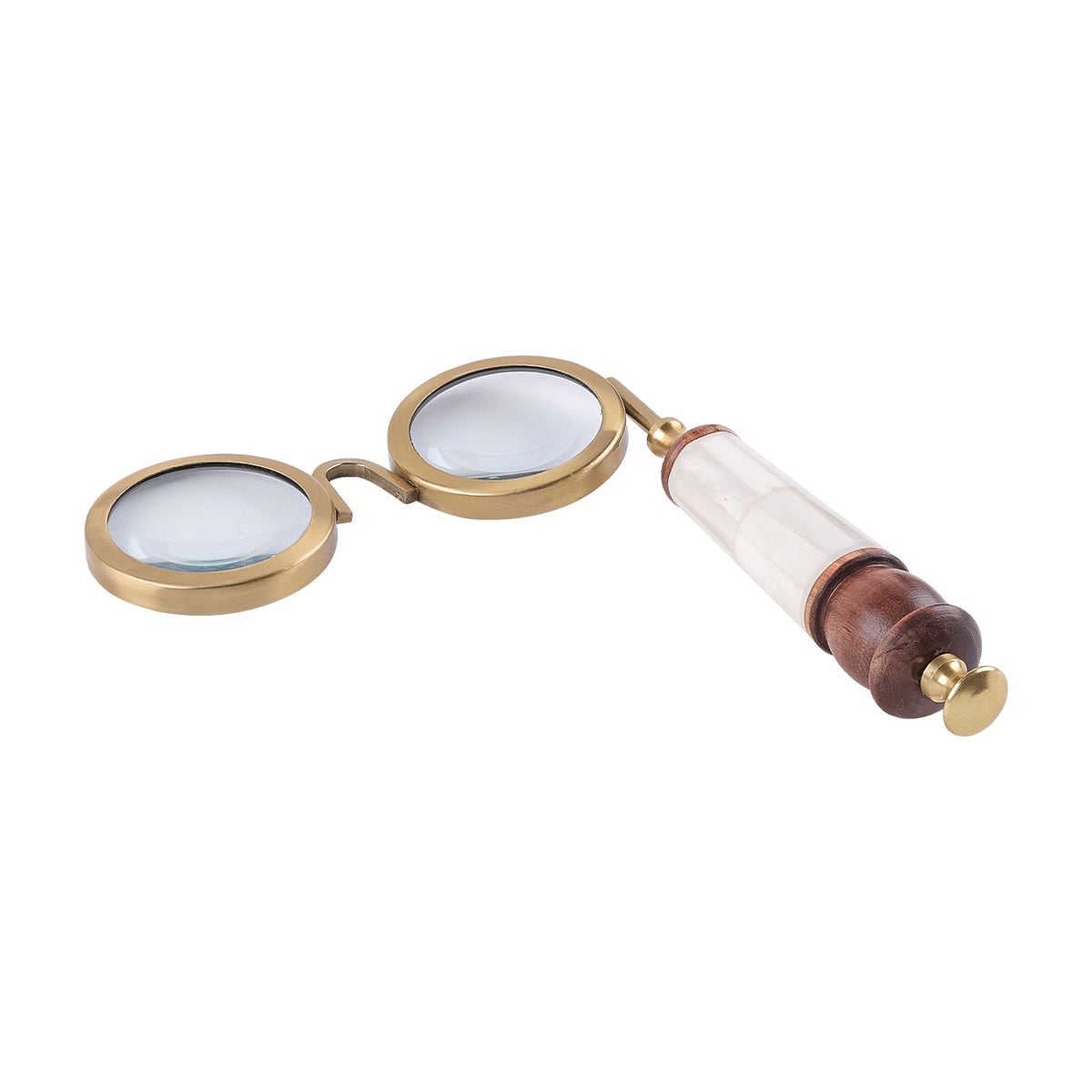 Harris Antique Brass Spectacle Magnifier with Bone Inlay Handle