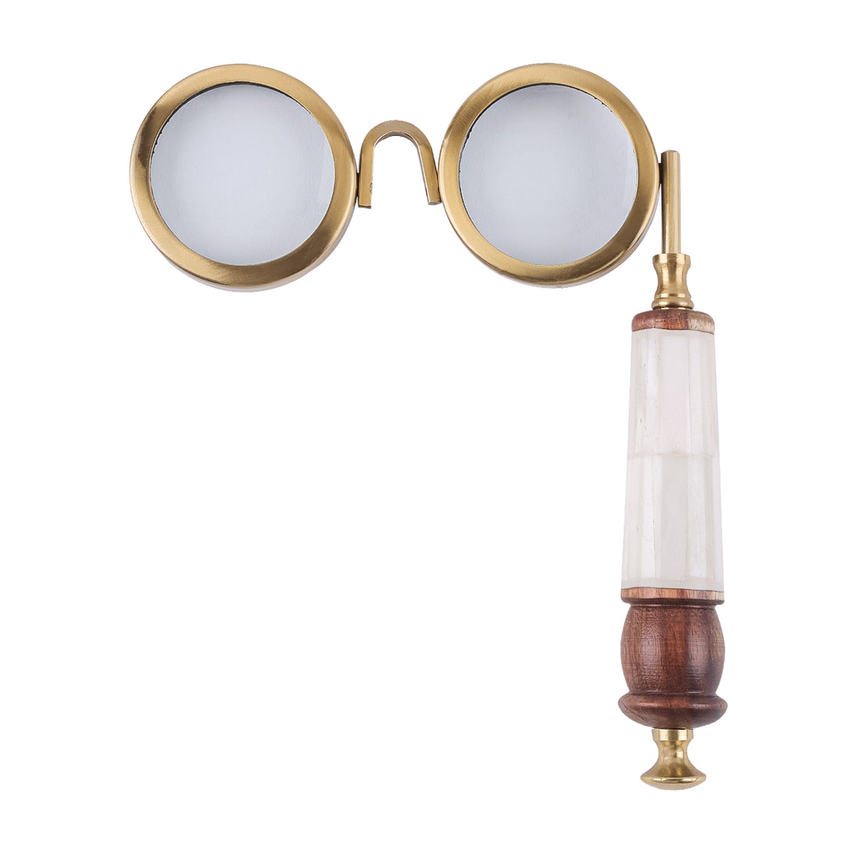 Harris Antique Brass Spectacle Magnifier with Bone Inlay Handle