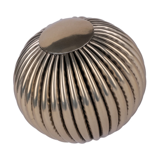 Harris Antique Brass Ribbed Decorative Ball Small