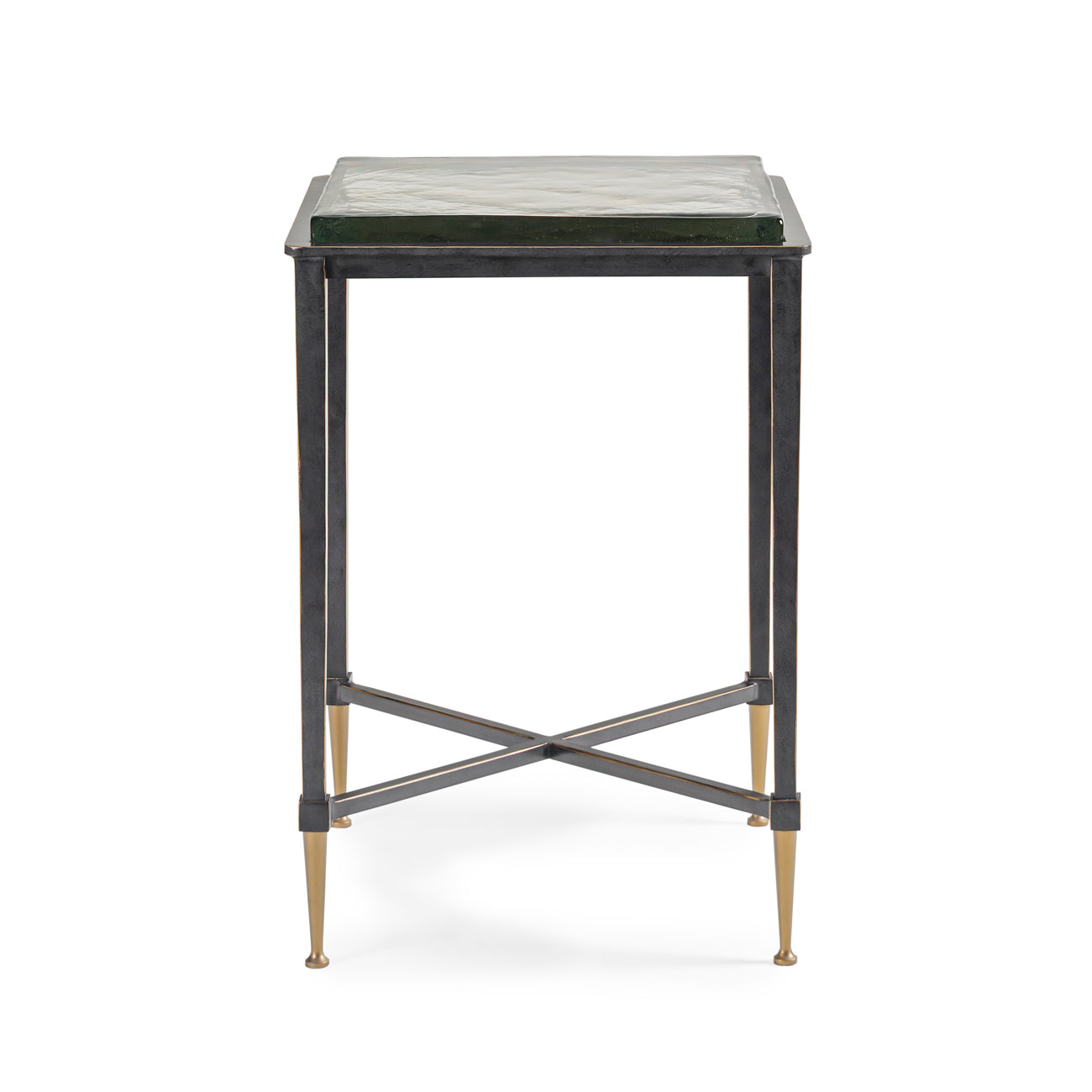 Stella Square Glass Top Side Table