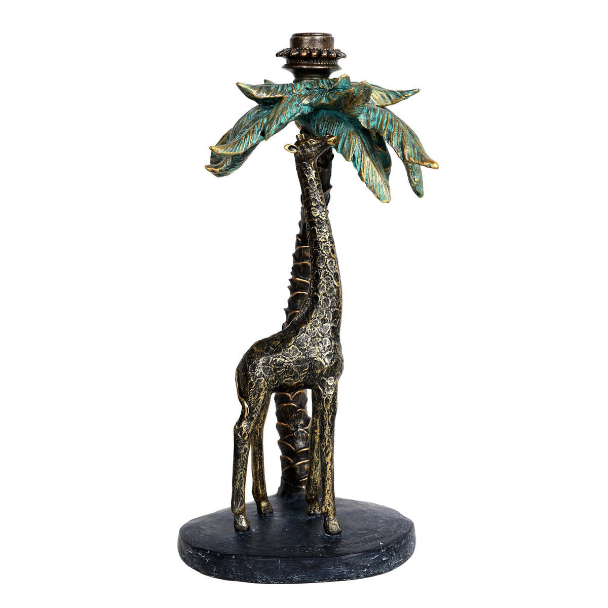 Palm Candle Stick with Giraffe