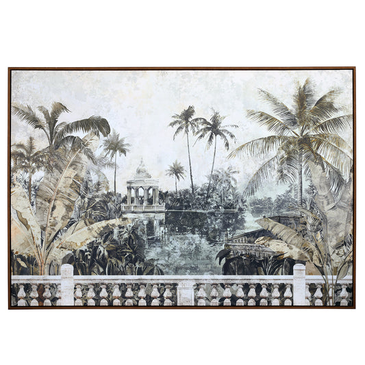 Vintage Lake Framed Canvas Wall Art 100x140cm