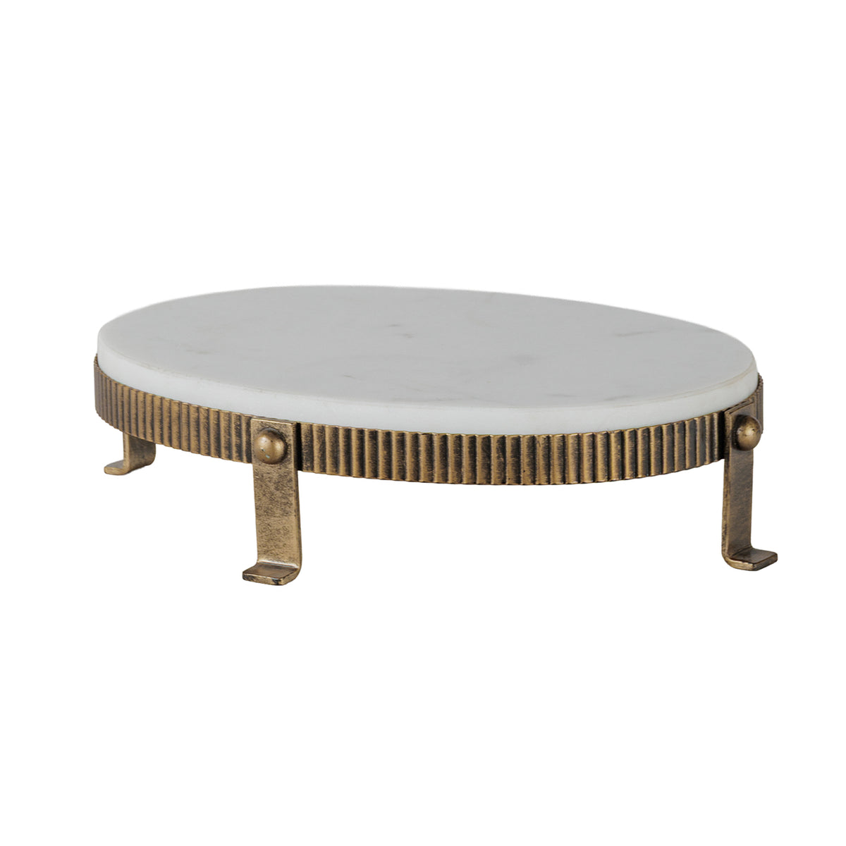 Promotion  - Belvedere Aged Gold Oval One Tiered Stand