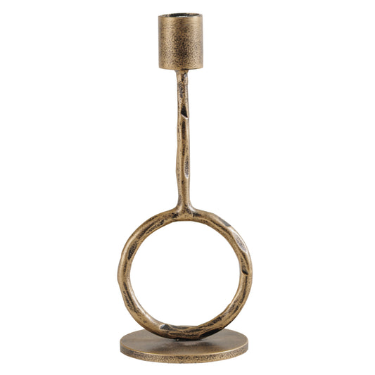 Ronde Antique Gold  Candle Holder Small