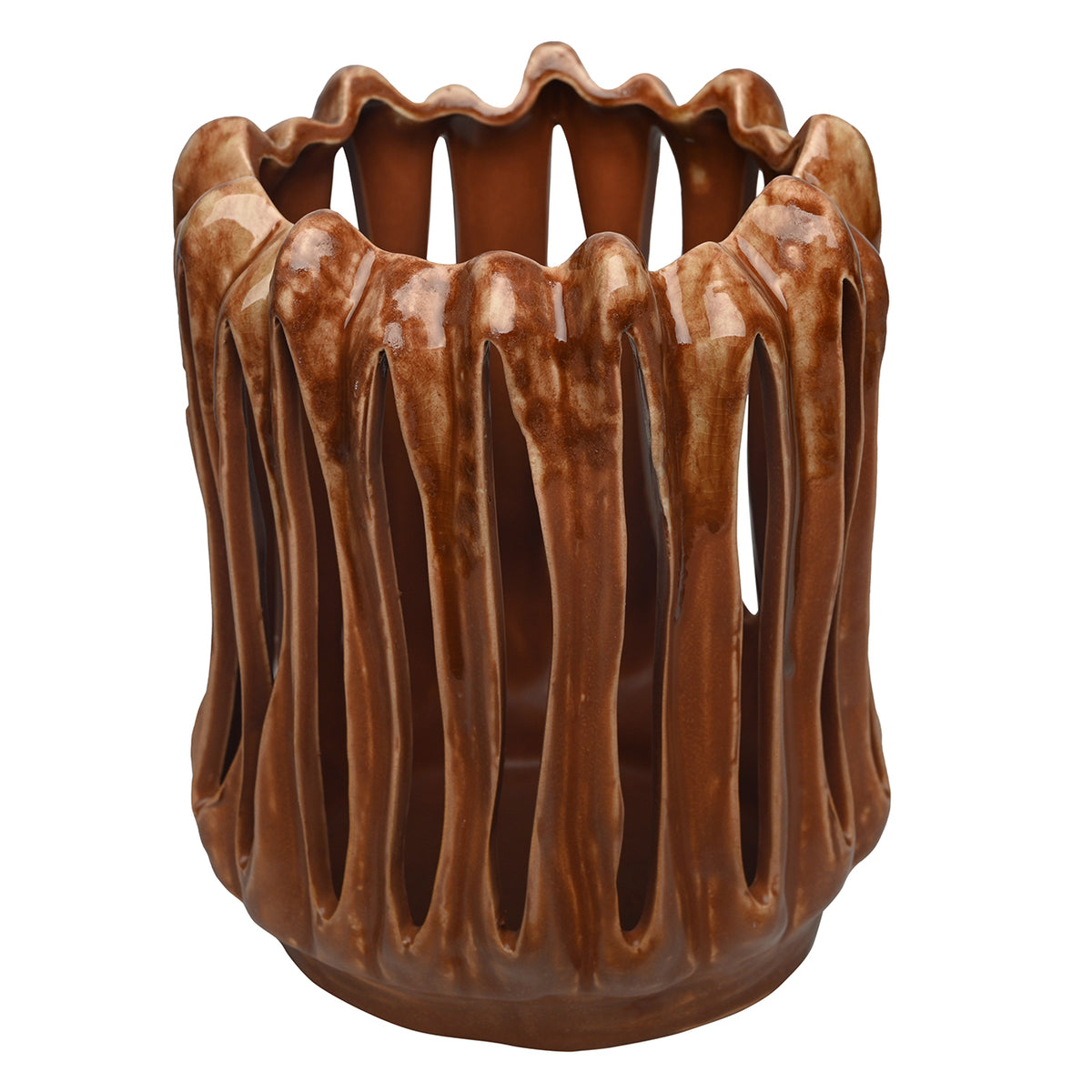 Denton Reactive Glaze Candleholder