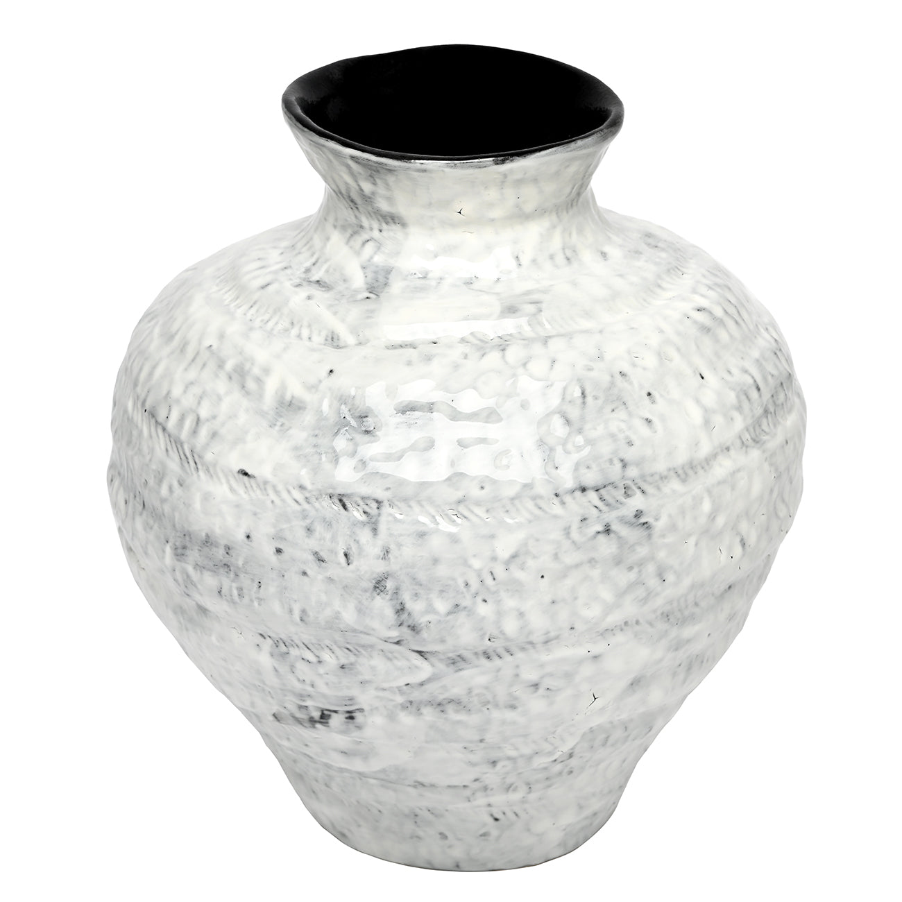 Lunel White Glazed Vase Medium