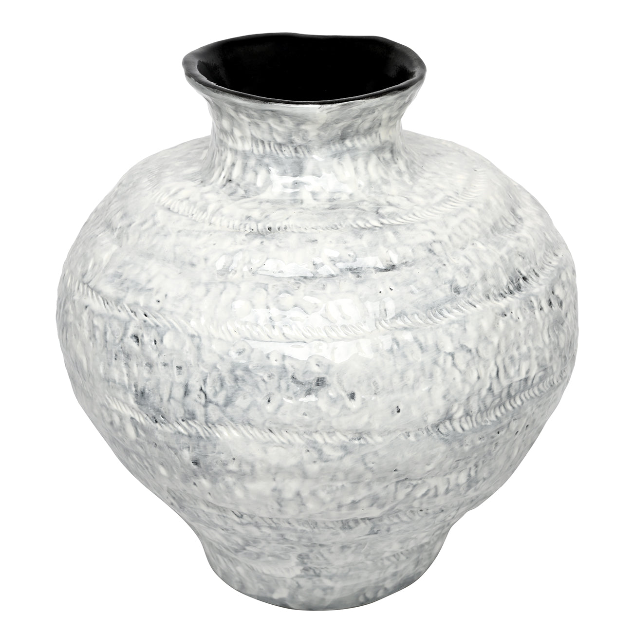 Lunel White Glazed Vase Large