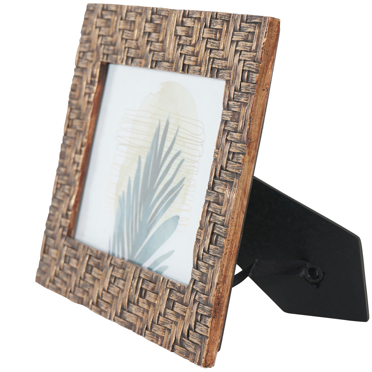 Rustic Brown Bamboo Woven Effect Photo Frame 10x15cm