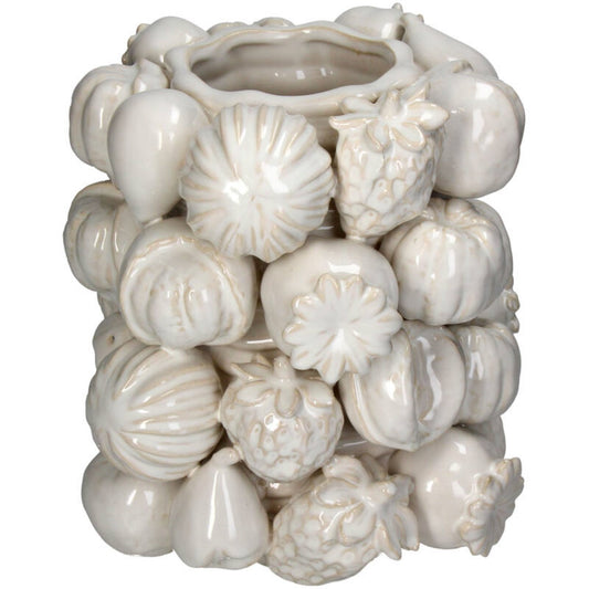 Ivory Orchard Ceramic Vase Large