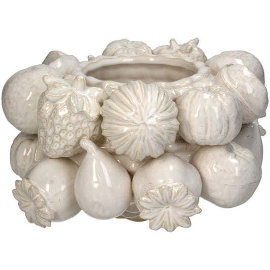 Ivory Orchard Ceramic Vase Small