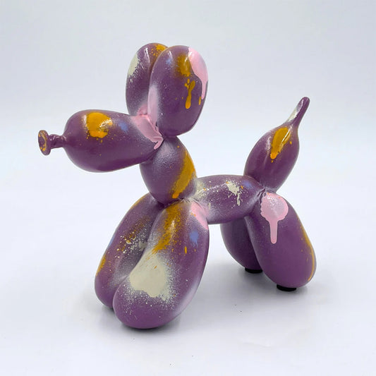 Graffiti Custom & More Balloon Dog Statue Sculpture Purple