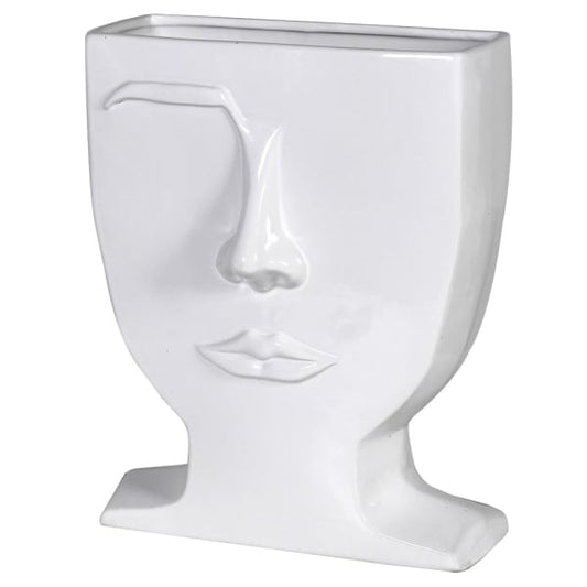 White Male Eybrow Vase