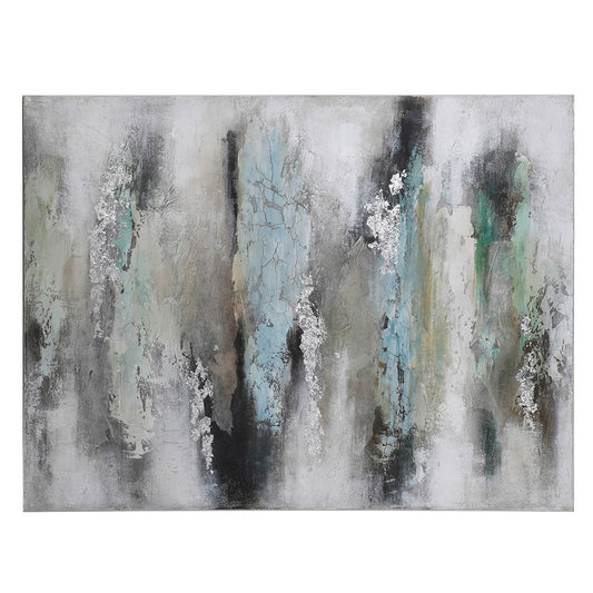 Celadon Abstract Textural Painting