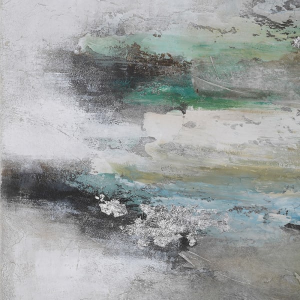 Celadon Abstract Textural Painting