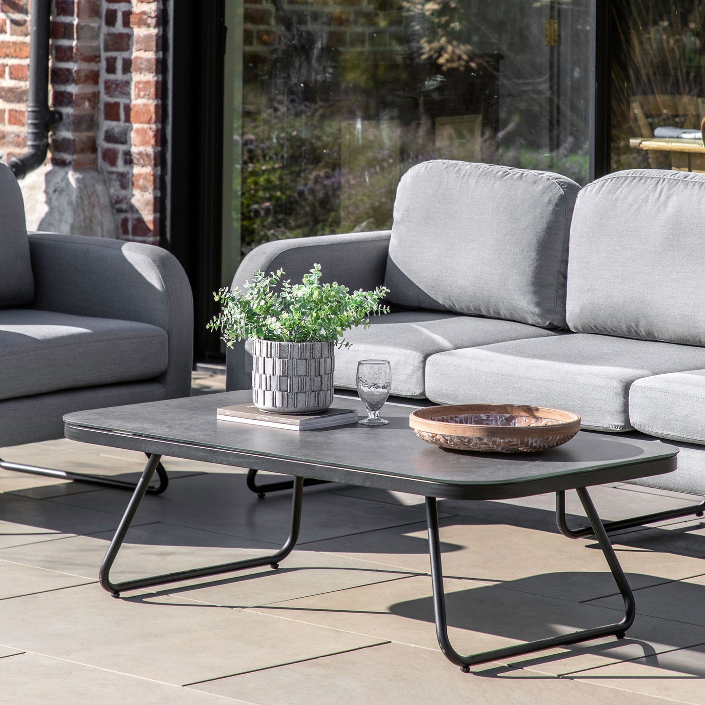 Ancona 5 Seater Lounge Slate Grey Set