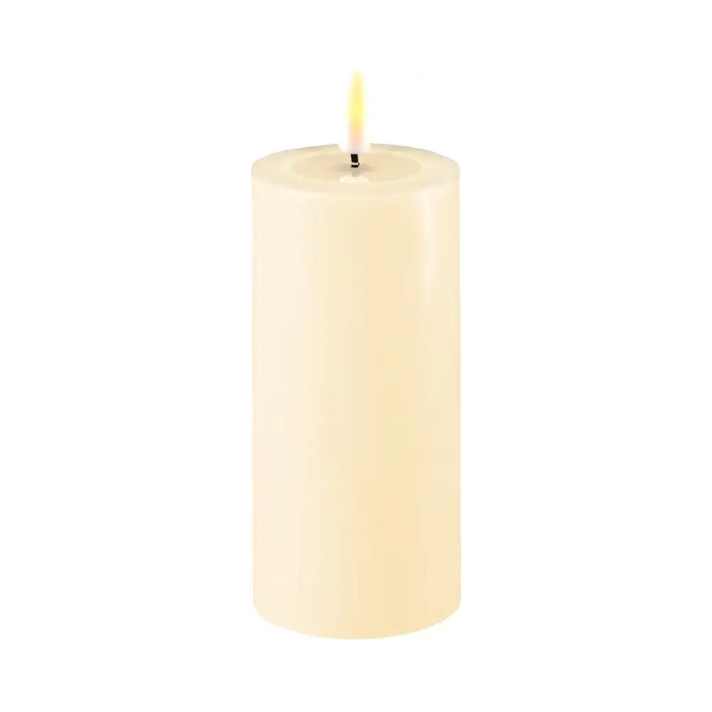 Cream LED Candle D: 7,5 * 15 cm