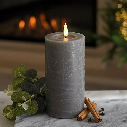 Grey Outdoor LED Candle D: 10 * 20 cm