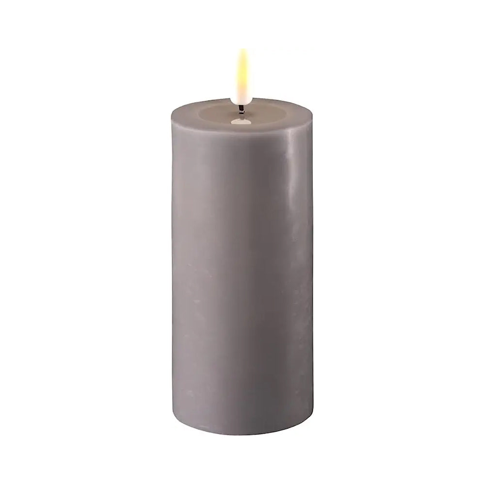 Grey Outdoor LED Candle D: 10 * 10 cm