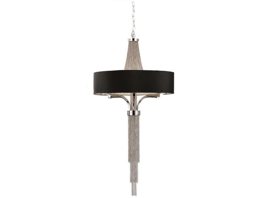 Langan Chandelier Large With Black Shade E14 40W 8