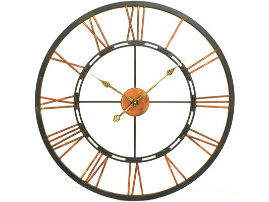 Large Metal Skeletal Wall Clock