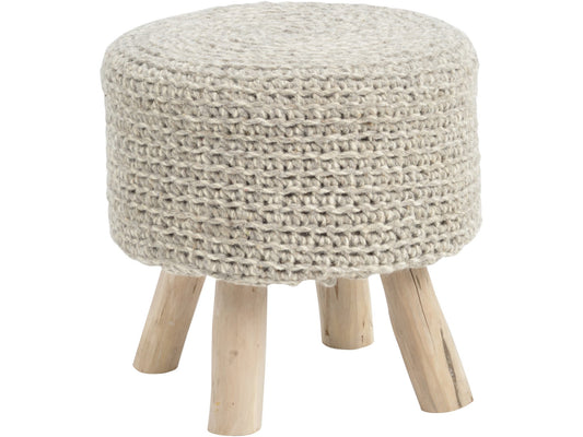 Nomad Stone Grey Knitted Stool