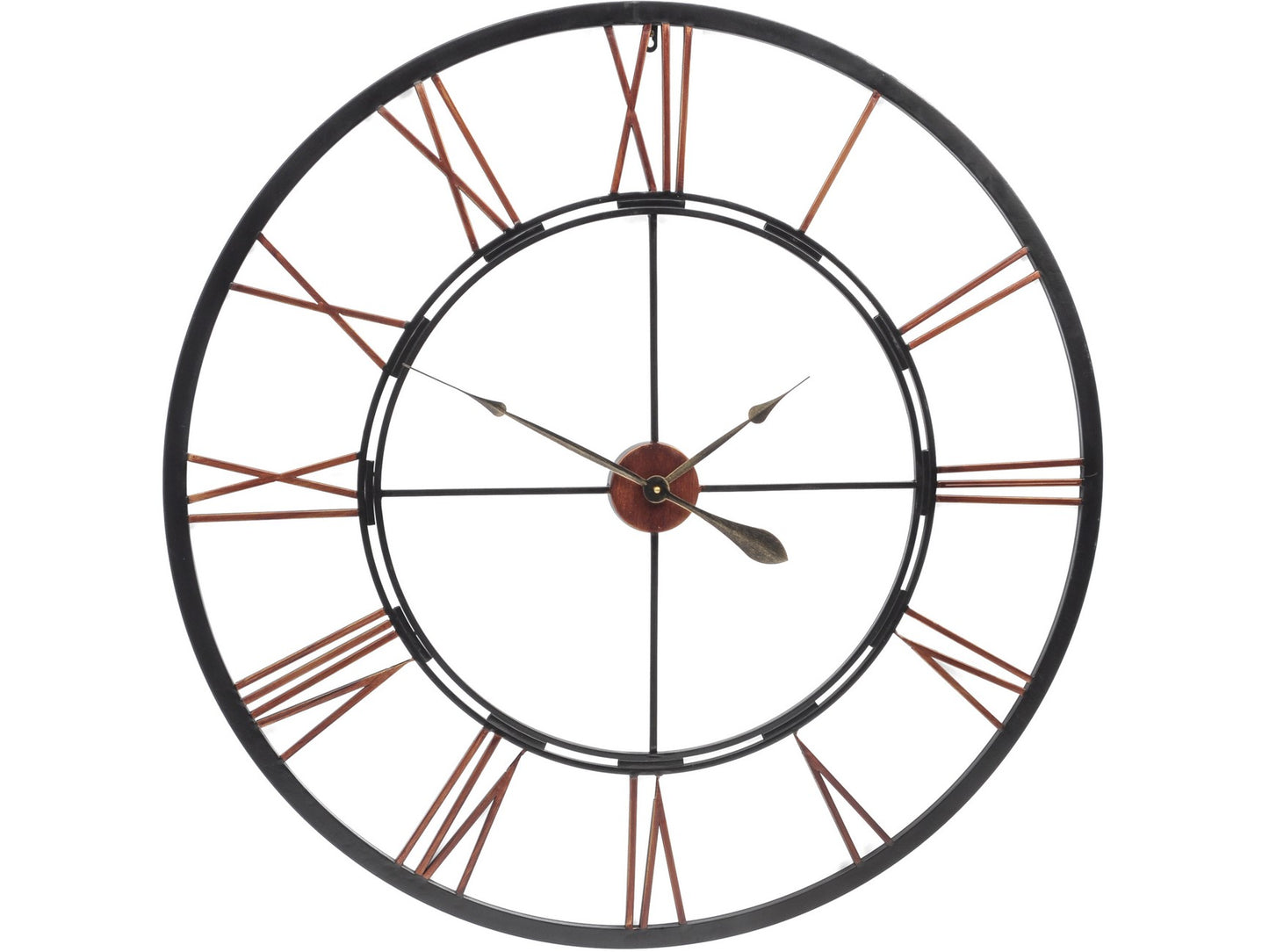 Oversized Metal Skeletal Wall Clock