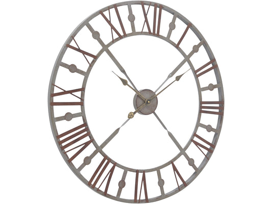 Antique Grey Skeleton Wall Clock