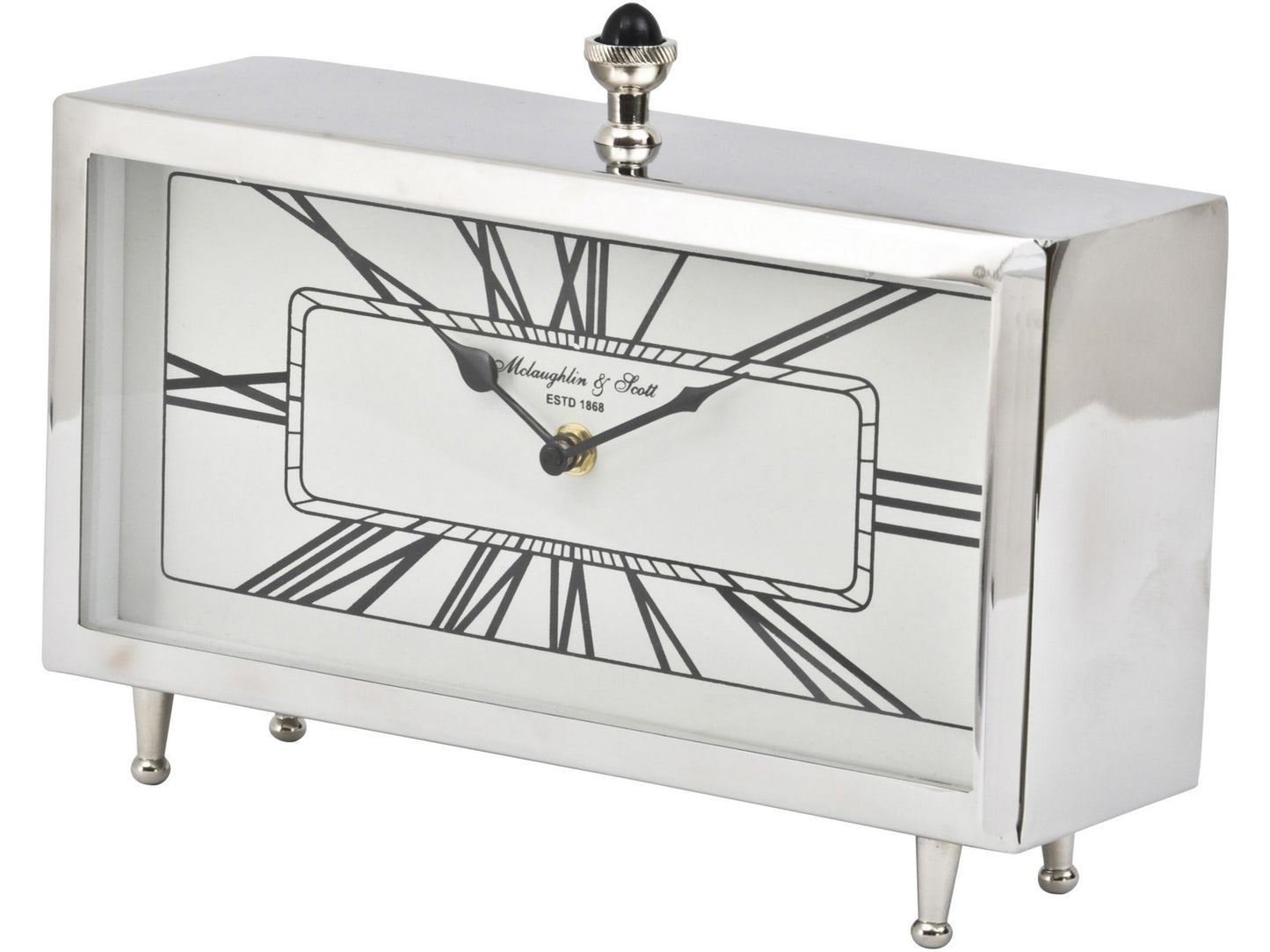 Nebolo Nickel Rectangular Table Clock