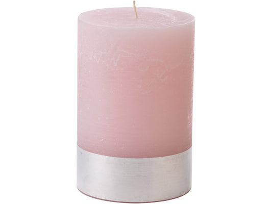 Libra Light Pink Rustica Pillar Candle 10x15cm