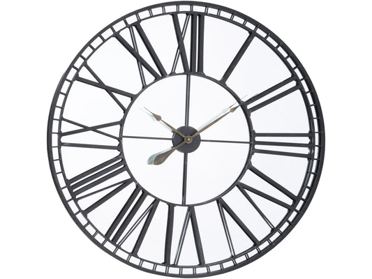 Oversized Skeleton Mirror Wall Clock