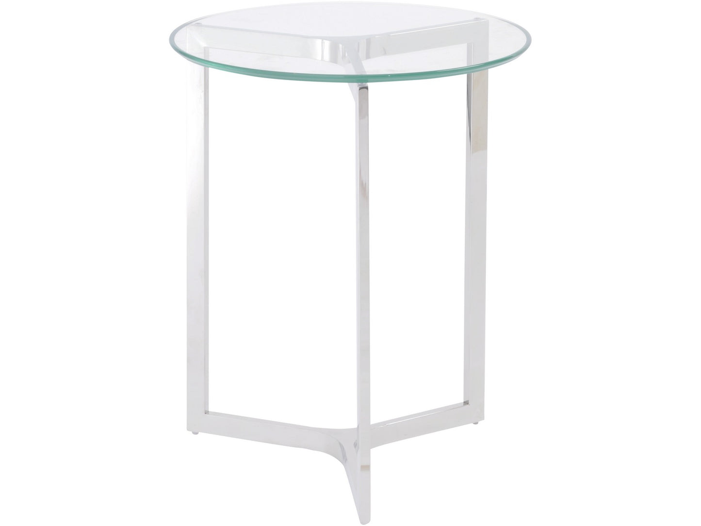 Linton Stainless Steel And Glass End Table