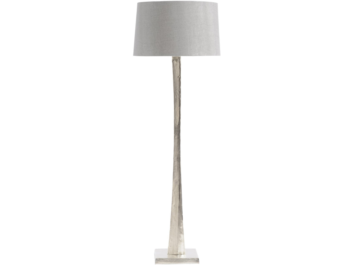 Iconic Trinity Silver Aluminium Floor Lamp With Grey Shade E27 40W