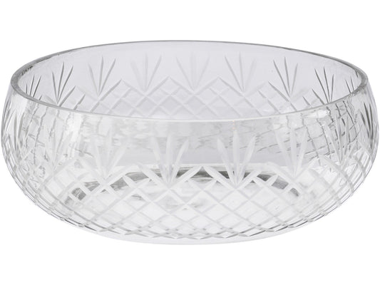 EX DISPLAY Redhead Glass Cut Diamond Bowl