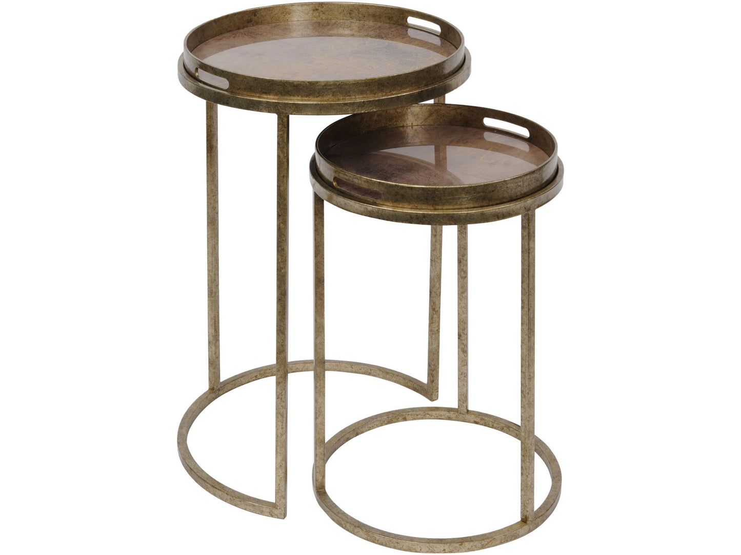 Vienna Antique Gold Atlas Set Of 2 Side Tables